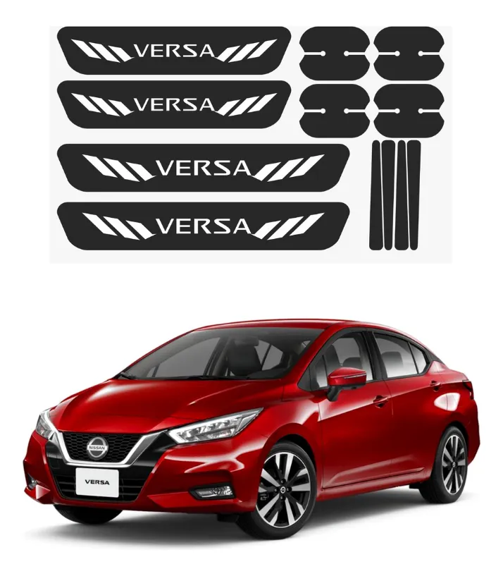 Kit Combo Proteccion Fibra De Carbono Para Versa - Image 1