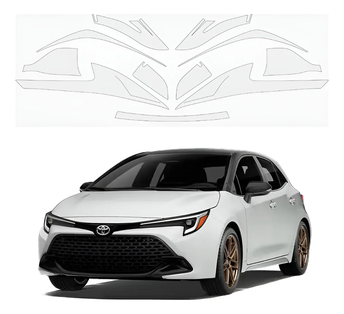 Protecciòn Ppf Conchas De Espejos Y Faros Corolla 2025 - Image 1