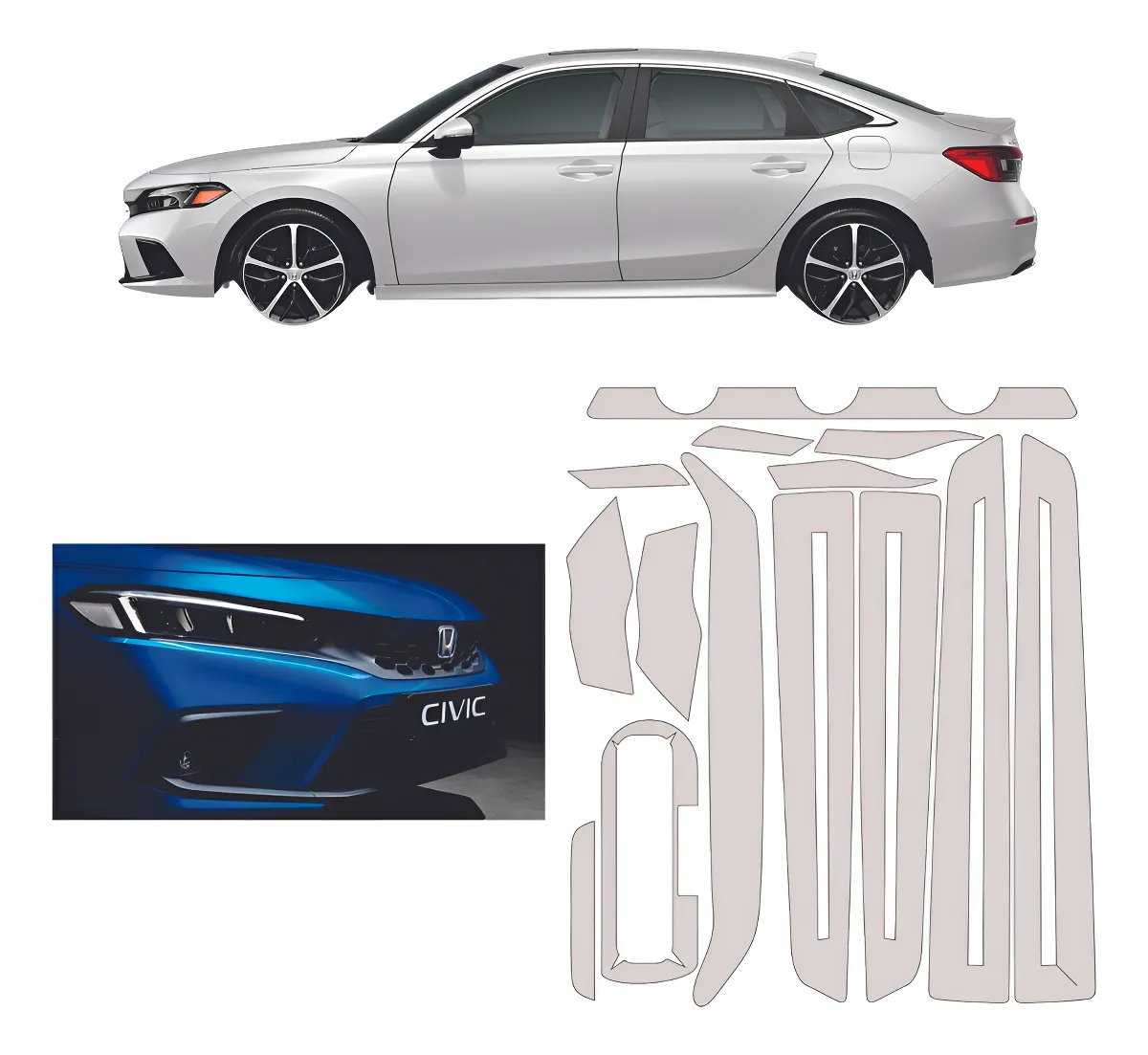 Protección Ppf Interior, Compatible Con Honda Civic - Image 1