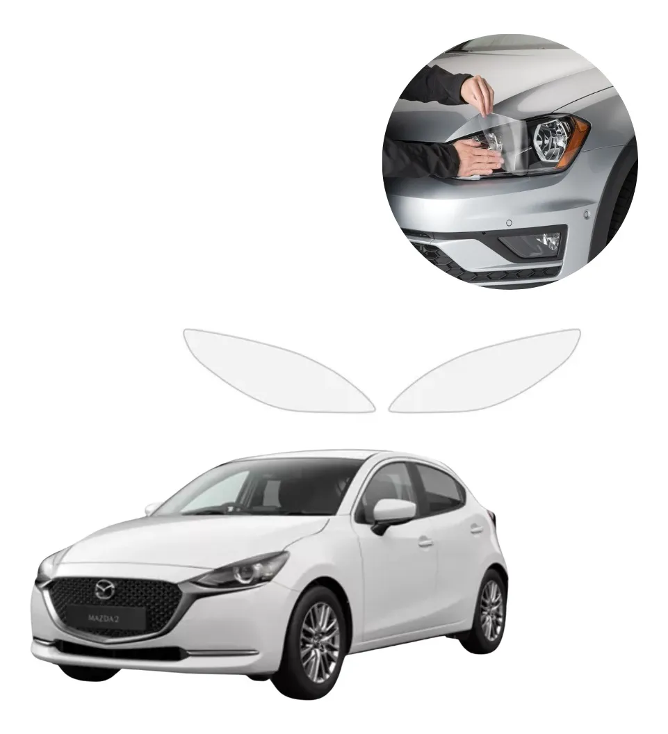 Sticker Protección Ppf Faros Mazda 2 2019 2023 - Image 1
