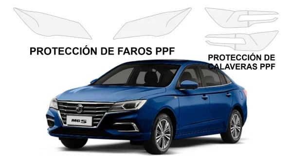 Sticker Protección Ppf Faros Y Calaveras Mg5 2023