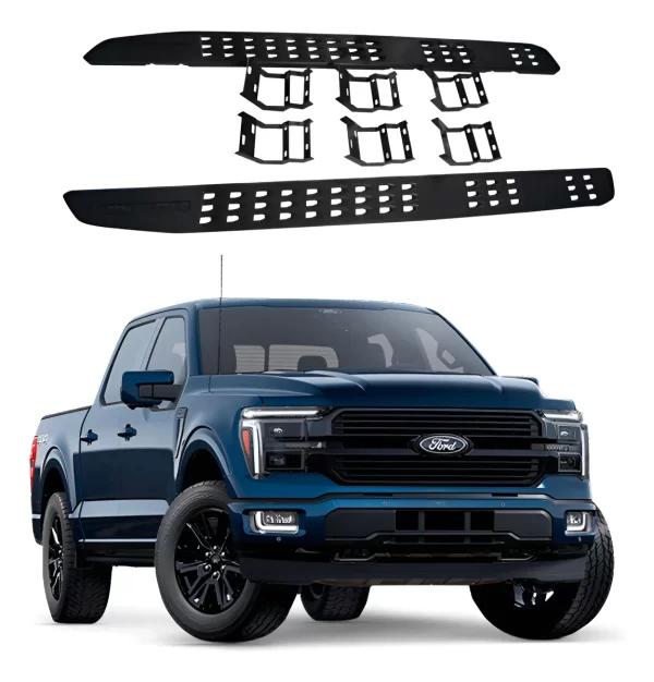 Estribos Negros P/ F-150 Lobo Thermor Platinium 2015 2025
