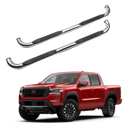 Estribos Redondos Nissan Np300 Frontier 2016 - 2022 Inox