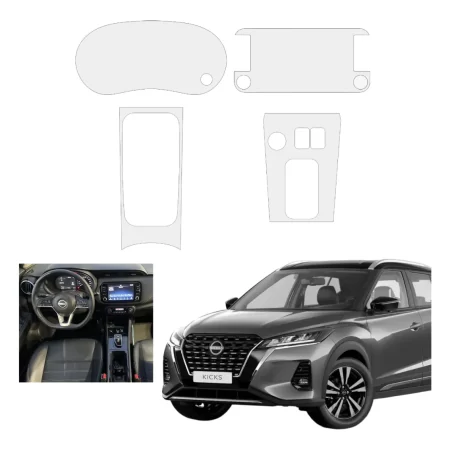 Protección Ppf Pantalla , Cluster, Panel Central Kicks 2023