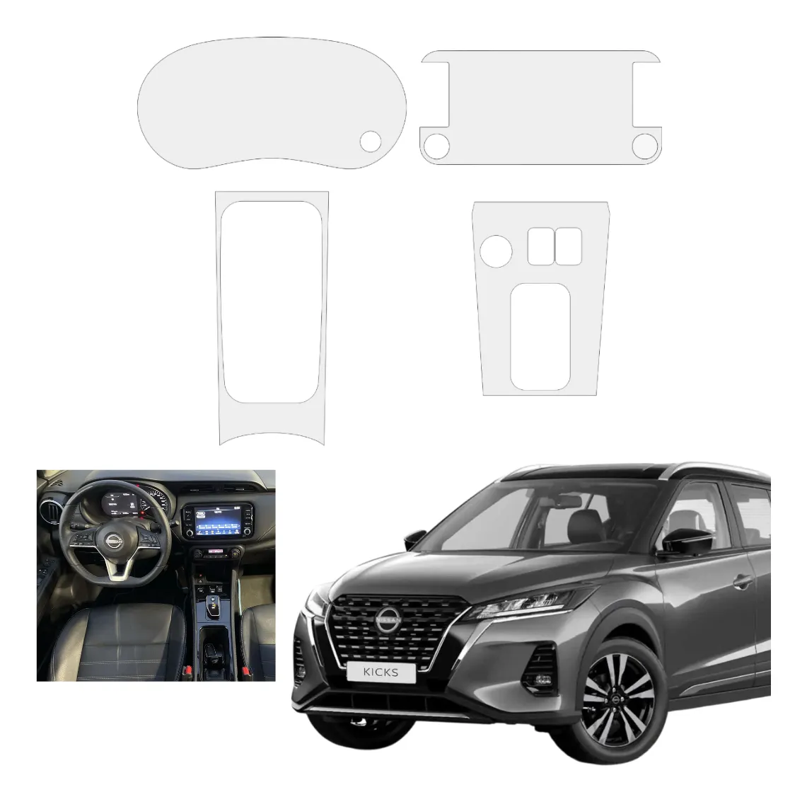 Protección Ppf Pantalla , Cluster, Panel Central Kicks 2023 - Image 1