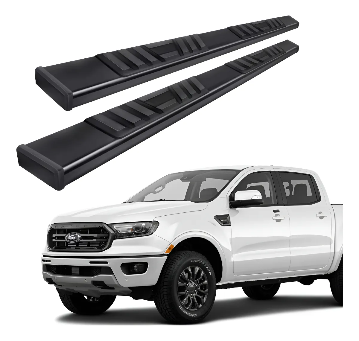 Estribos Serie 300 Negros Ford Ranger 2013 - 2021 Doble Cab - Image 1