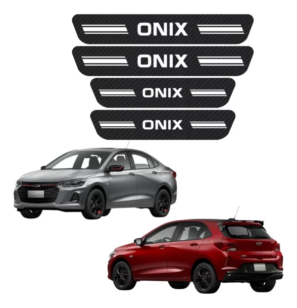 Sticker Protección De Estribos 4 Puertas Chevrolet Onix