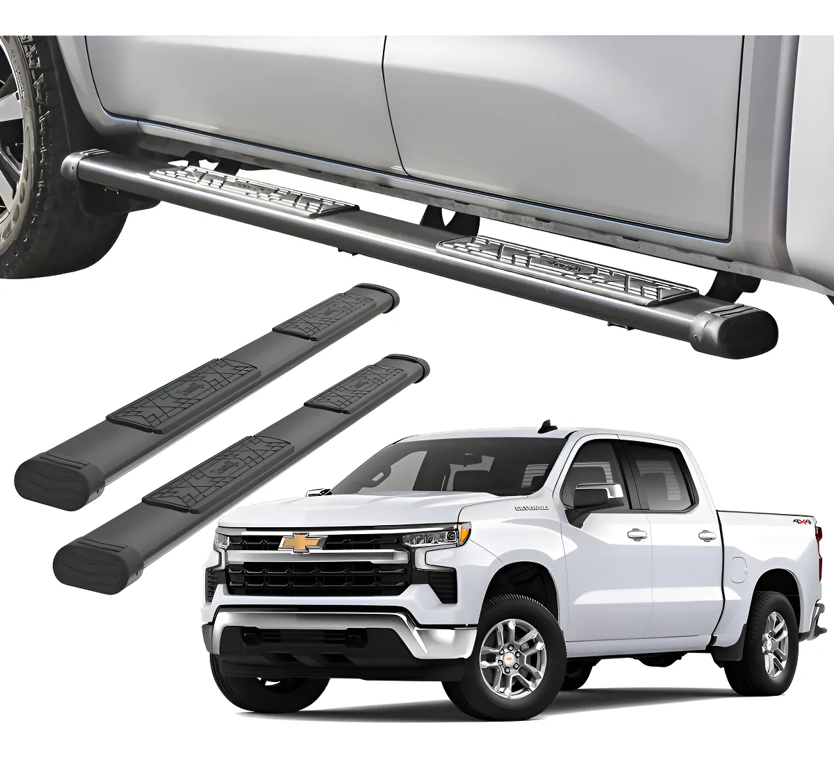 Estribos Bronx Chevrolet Silverado 2023 - 2024 Doble Cabina - Image 1