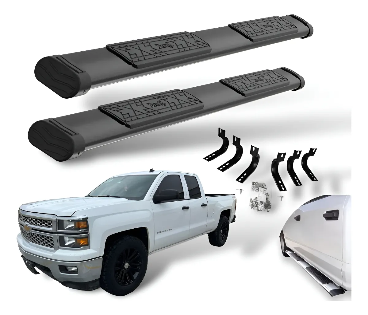 Estribos Chevrolet Silverado 2014 - 2018 Cabina Y Media - Image 1