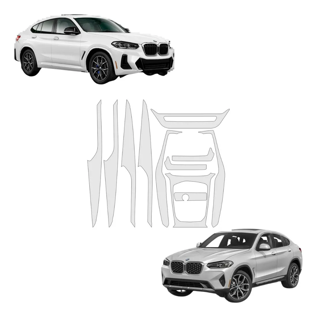 Protector Ppf 4 Puertas Y Panel Central Para Bmw X4 2024 - Image 1