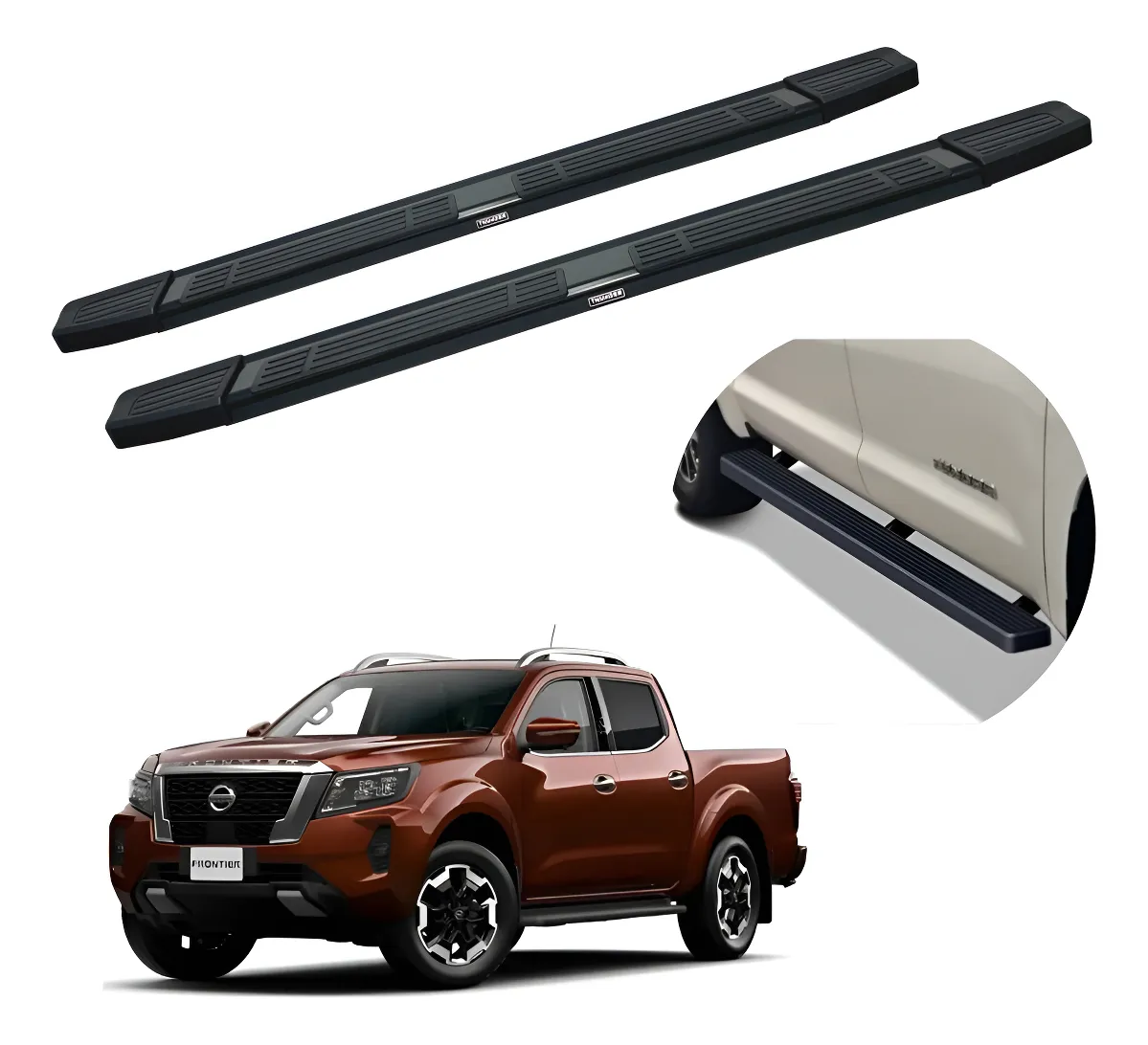 Estribos Mg Para Nissan Np300 Frontier 2016 - 2023 Dob Cab - Image 1