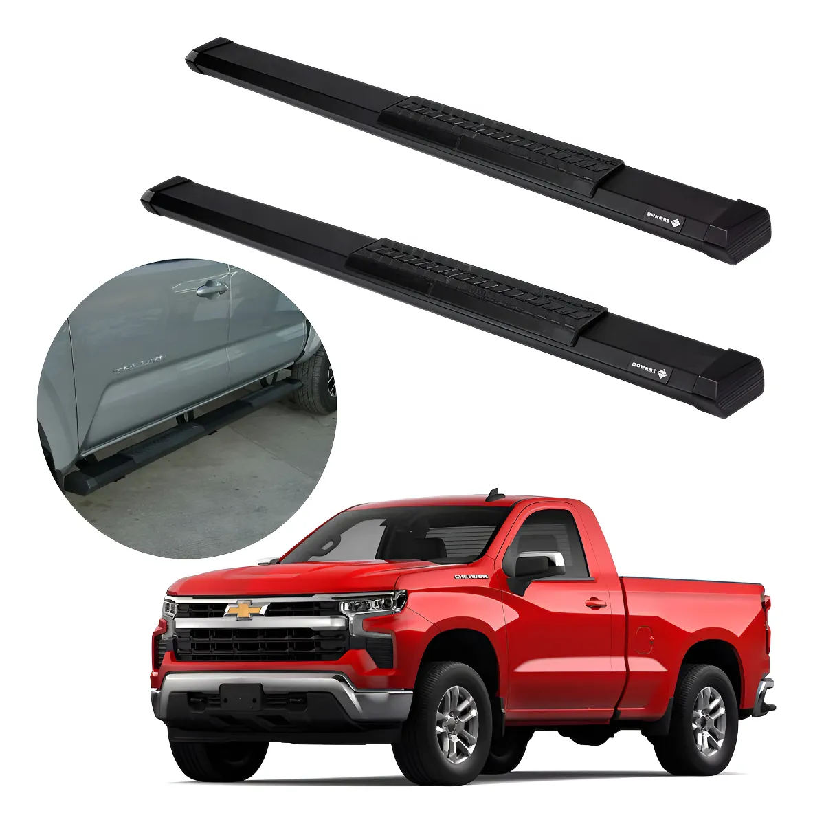 Estribos Serie 500 Silverado 2019 - 2023 Cabina Sencilla - Image 1