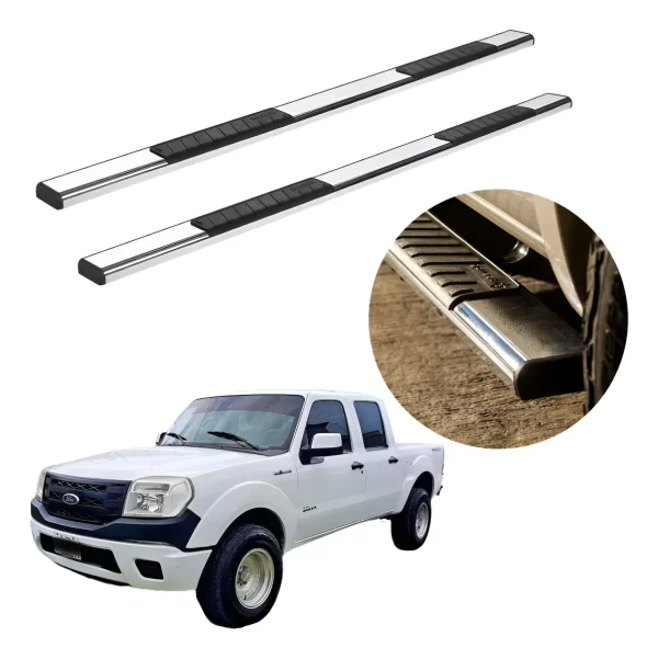 Estribos Serie 100 Cromados Para Ford Ranger 1998 - 2012