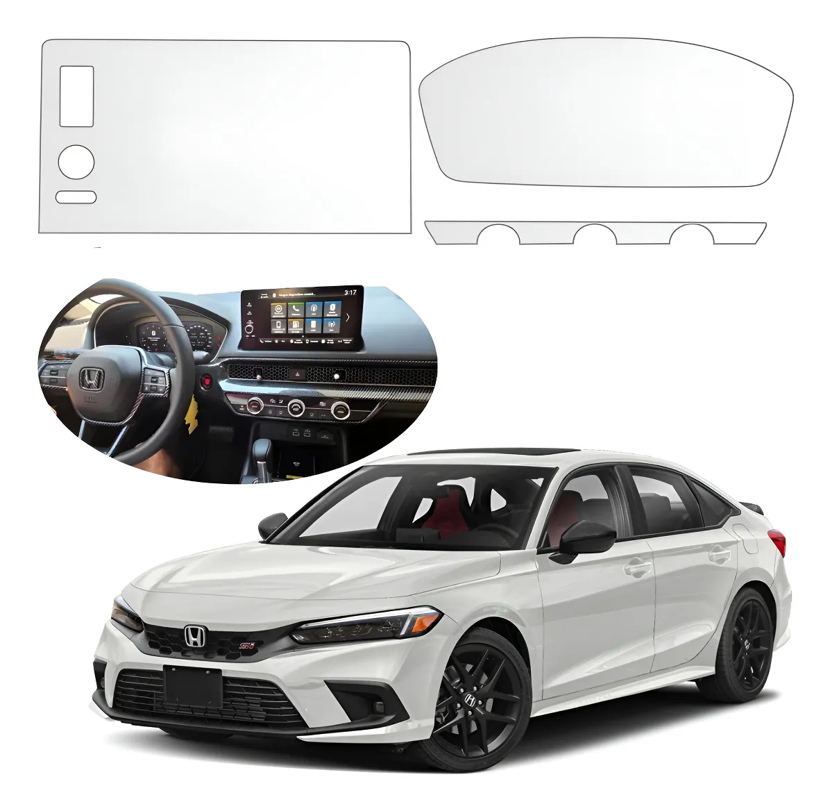 Protector Mica Pantalla Cluster Para Honda Civic 2022 2023 - Image 1
