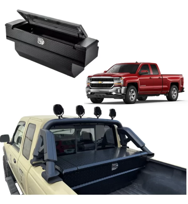 Caja Herramientas Para Chev Silverado 2007-2025 C/ Roll Bar.
