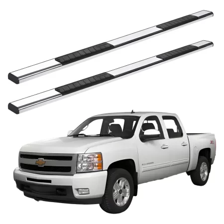 Estribos Platinum 100 Chevrolet Silverado 1500 2007-2013 Doble Cabina Cromado