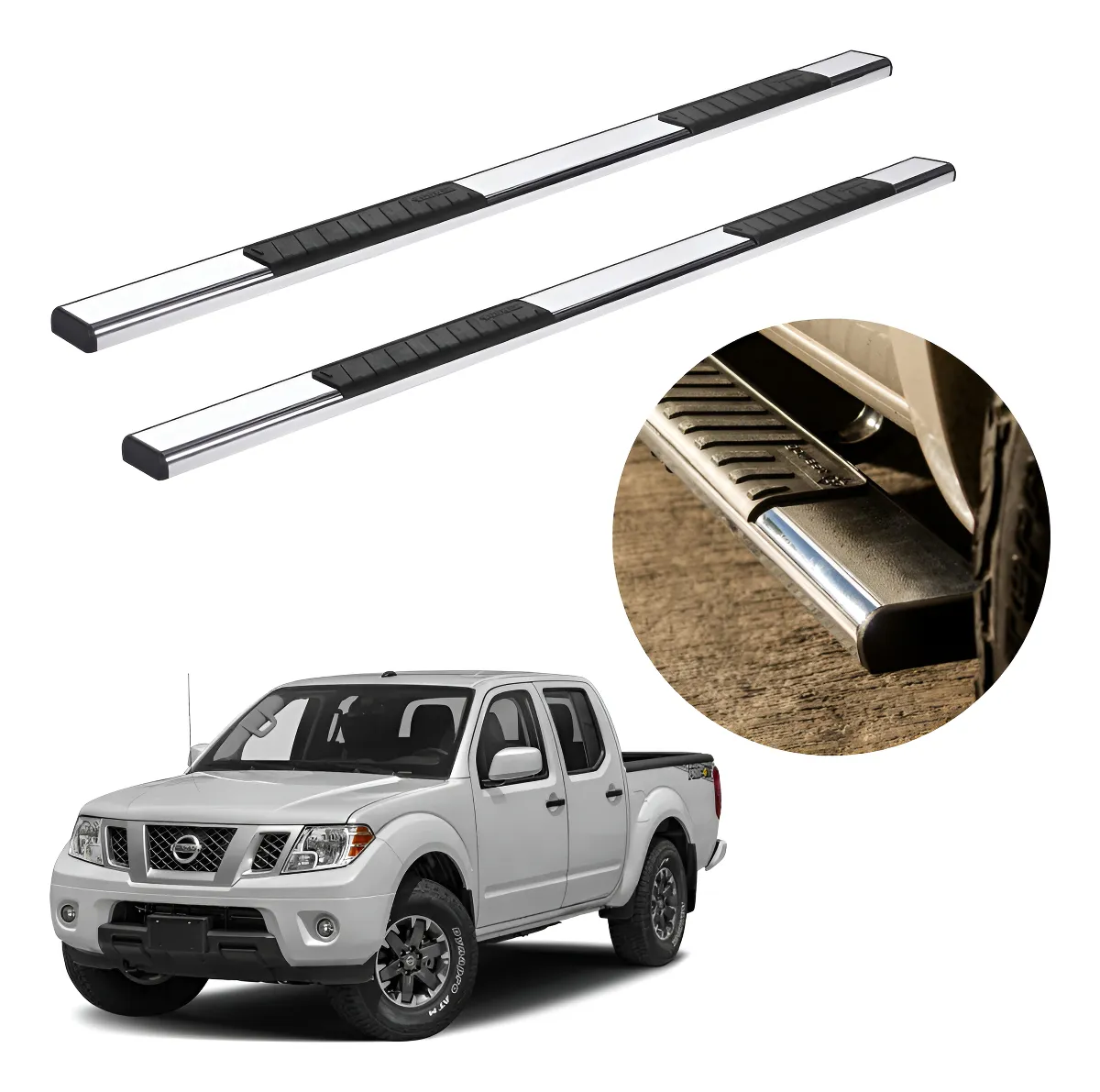 Estribos Serie 100 Nissan Frontier Pro 4x V6 2008 - 2020 - Image 1