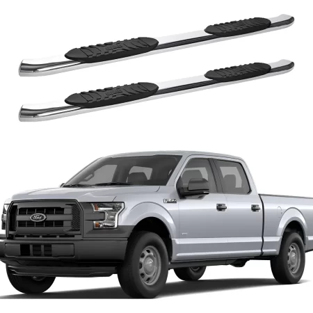 Estribos Widesider Ford F150 Lobo 2004-2014 Doble Cabina Cromado