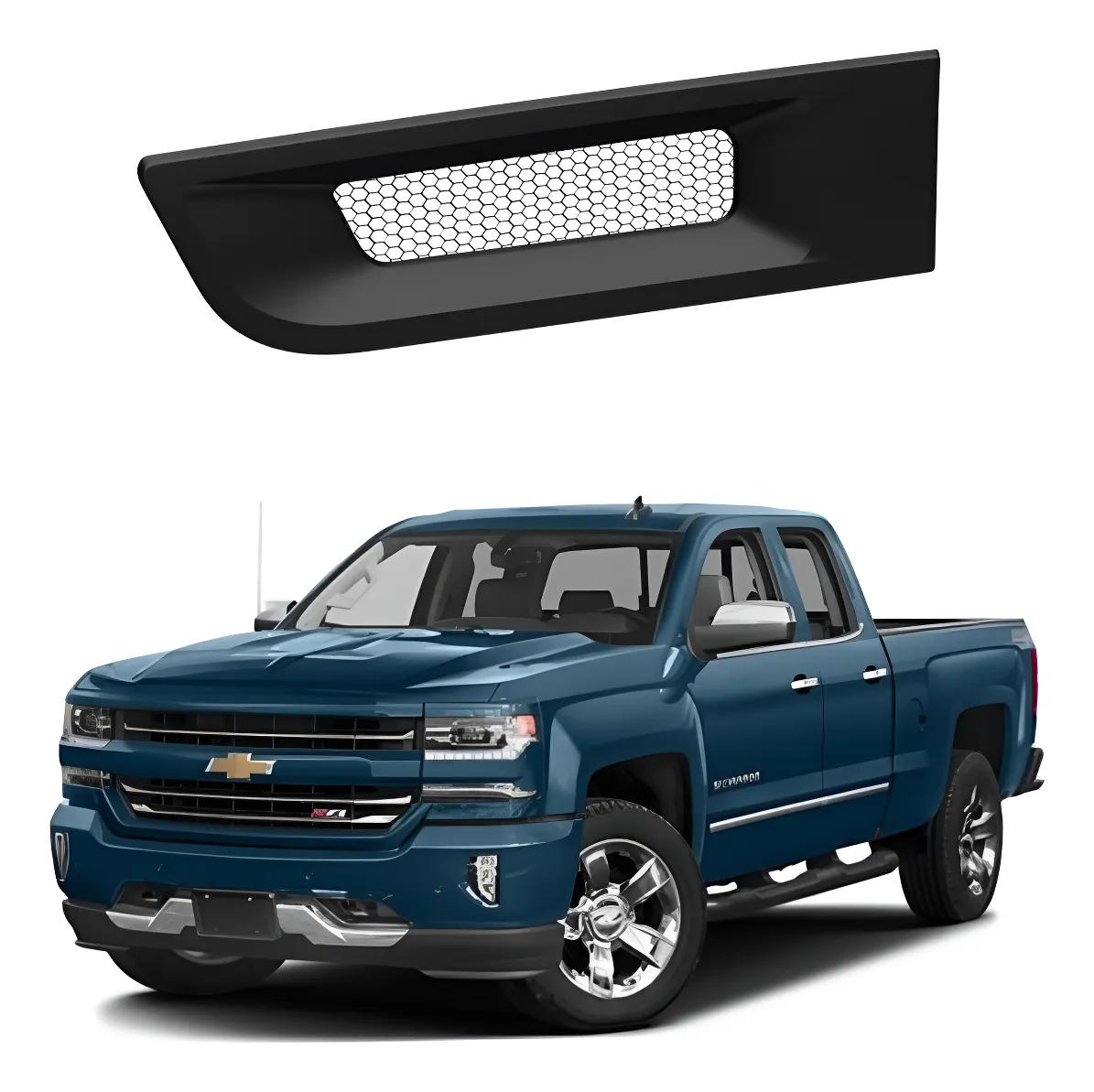 Toma De Aire Salpicadera Airdesign Chevrolet Silverado 16-18 - Image 1