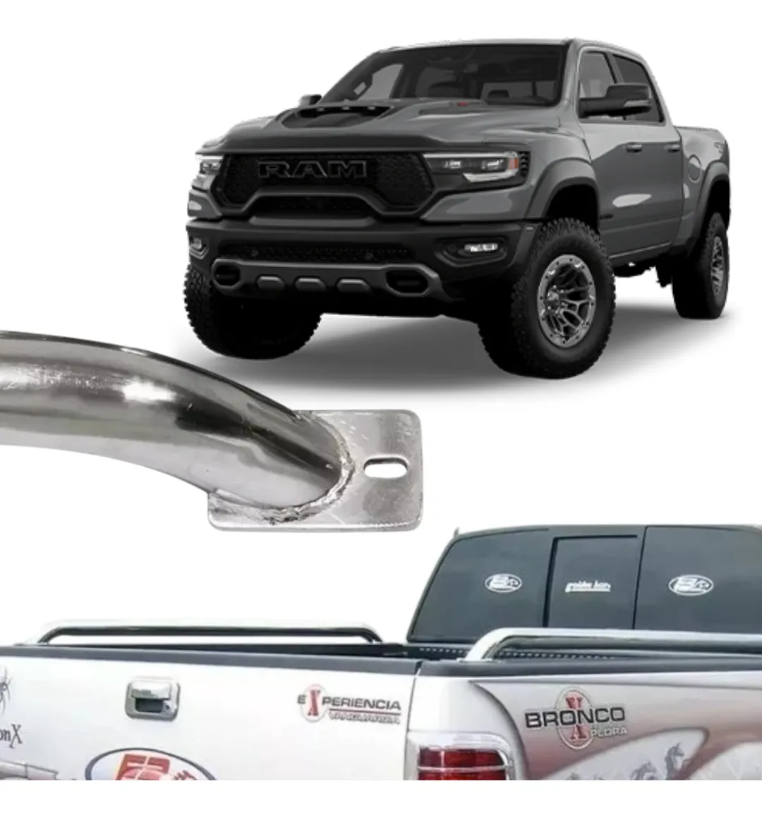 Barras Pasamanos Acero Dodge Ram 131cm Cromado - Image 1