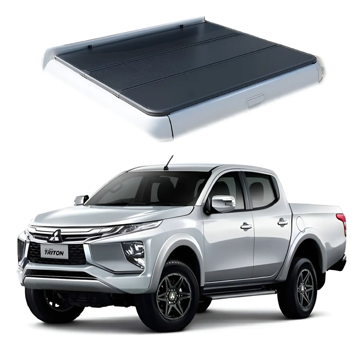 Tapa De Batea 3 Secciones Aluminio Mitsubishi L200 2016-2019 - Image 1