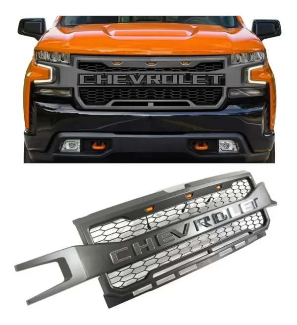 Parrilla Frontal Luz Led Cheyenne Silverado 1500 2019 - 2020