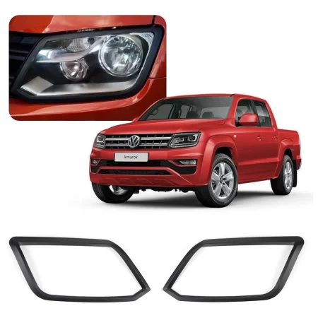 Par De Marco Moldura Cubierta Faros Principales Vw Amarok
