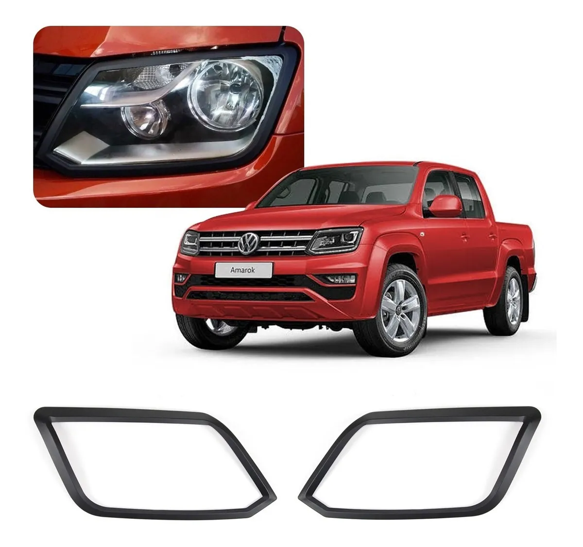 Par De Marco Moldura Cubierta Faros Principales Vw Amarok - Image 1