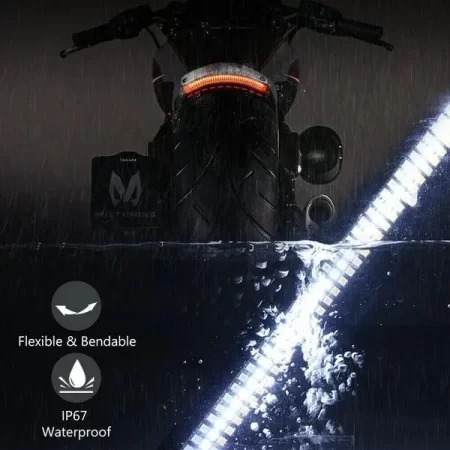 Luz Led Trasera Motocicleta Mictuning  Triple Señal De Giro