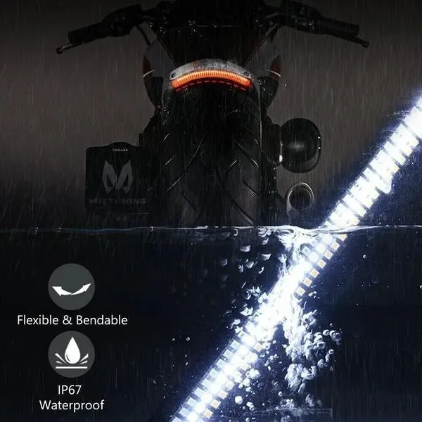 Luz Led Trasera Motocicleta Mictuning  Triple Señal De Giro