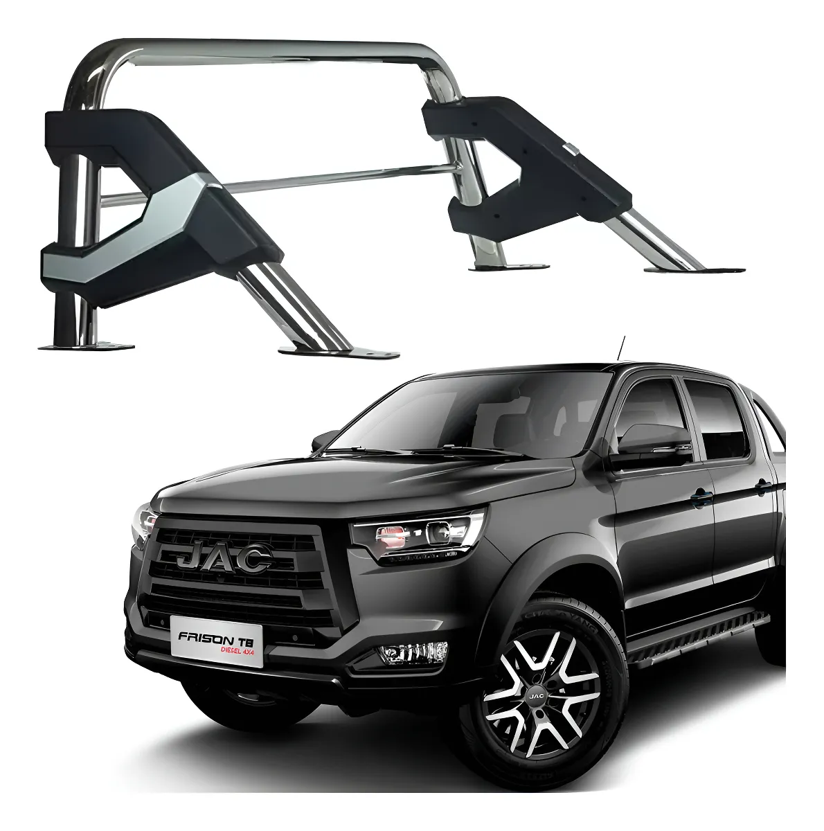 Roll Bar Elite Acero Inoxidable Jac Frison T8 2020 - 2024 - Image 1