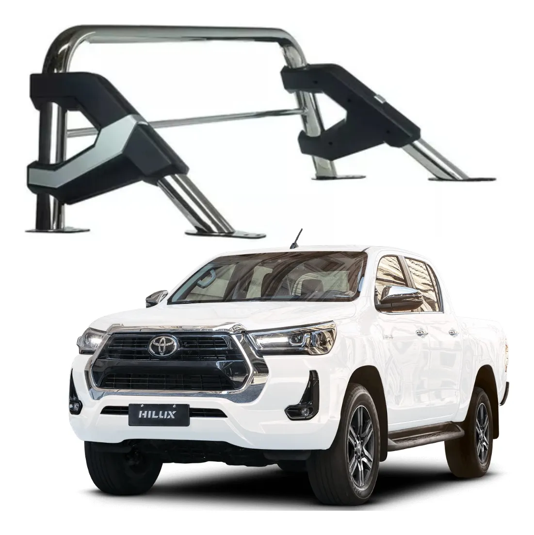 Roll Bar Elite Acero Inoxidable Toyota Hilux 2016 - 2024 - Image 1