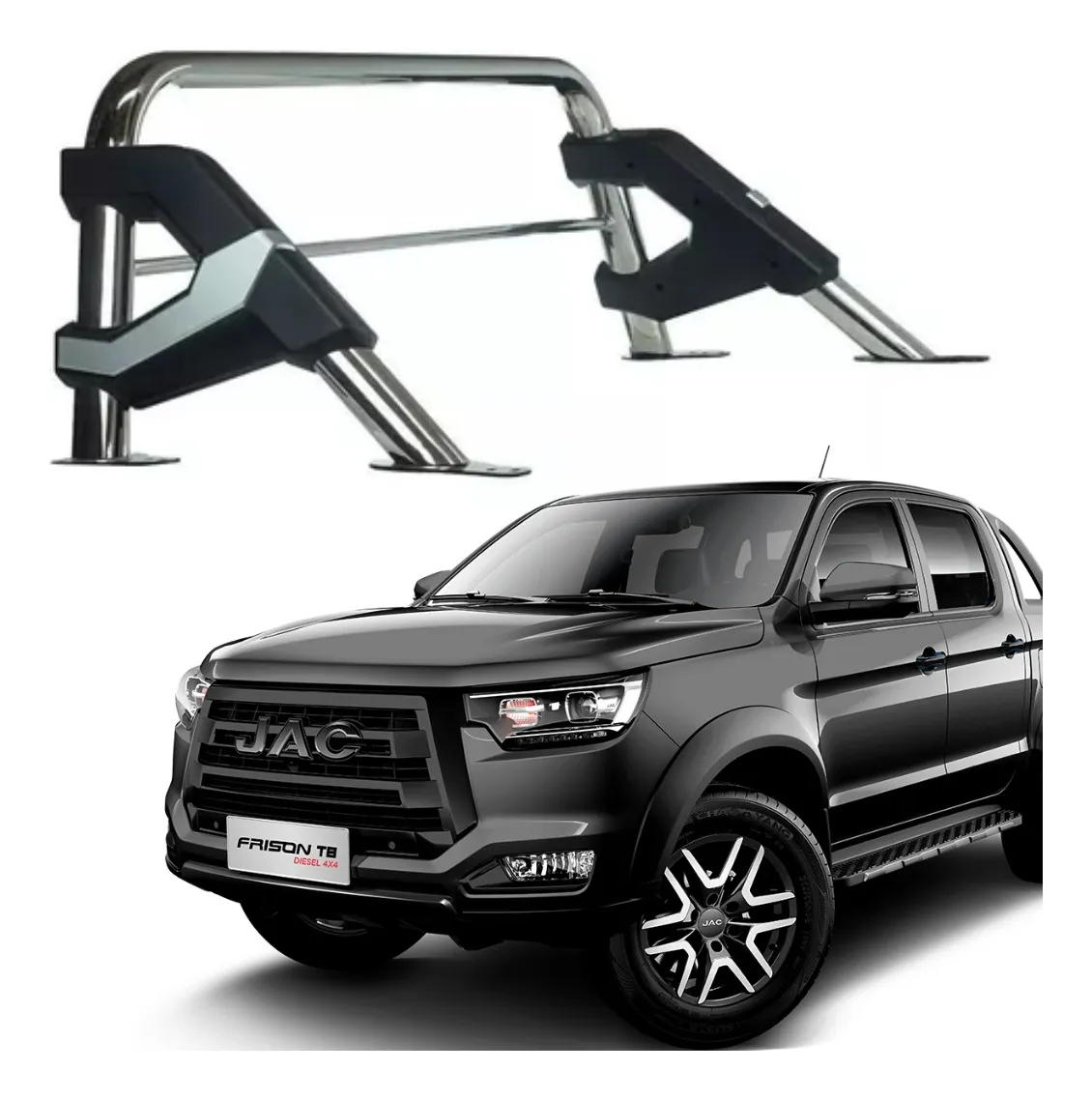 Roll Bar Elite Acero Inoxidable Jac Frison T8 2020 - 2024 - Image 1