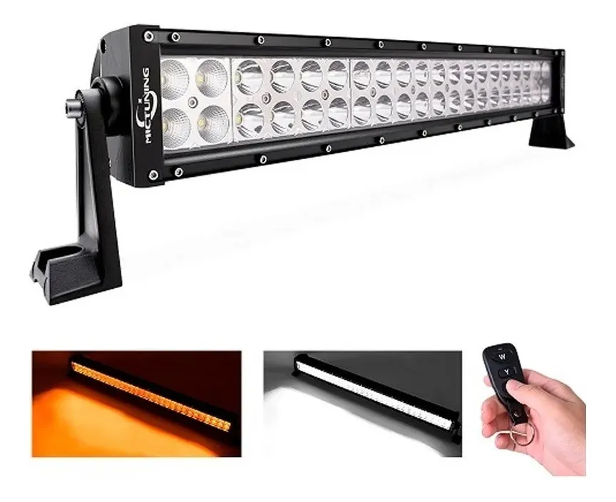 Barra De Luz Led Blanca Ámbar De 32   Mictuning 120w Offroad - Image 1