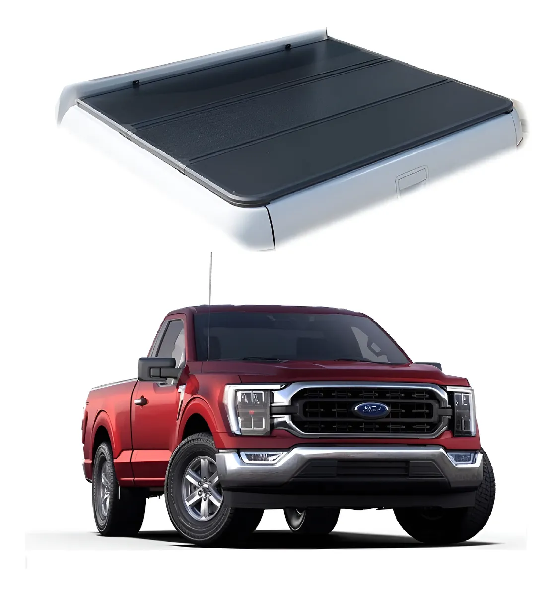 Tapa Cubre Batea Hard 3 Fold Ford Lobo 2015 - 2022 Cab Sen - Image 1