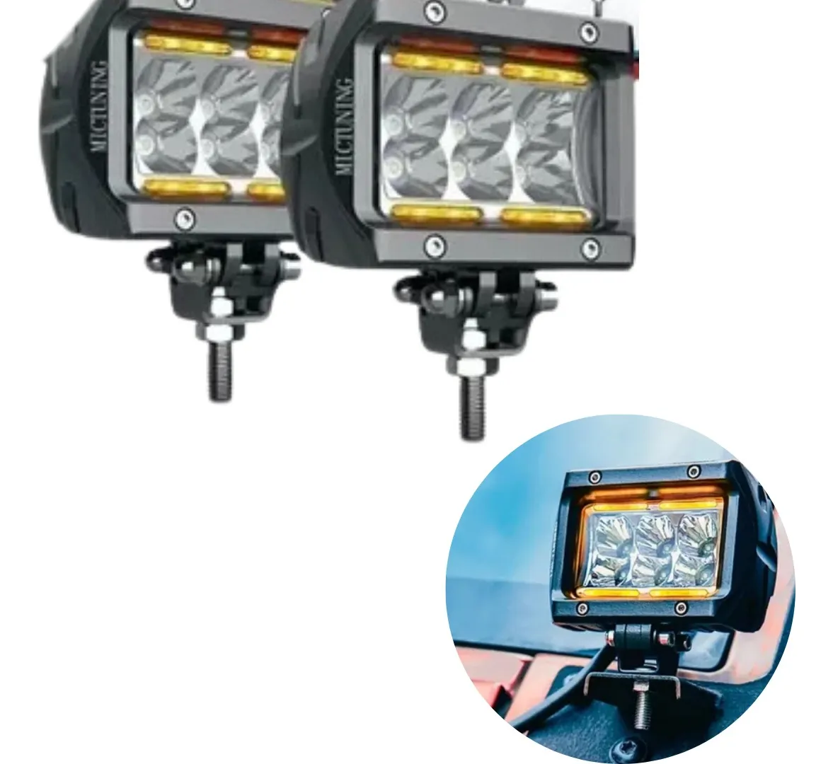 Faros Duallys Led Mictuning 4 Pulgadas Atv Utv Polaris Jeep - Image 1