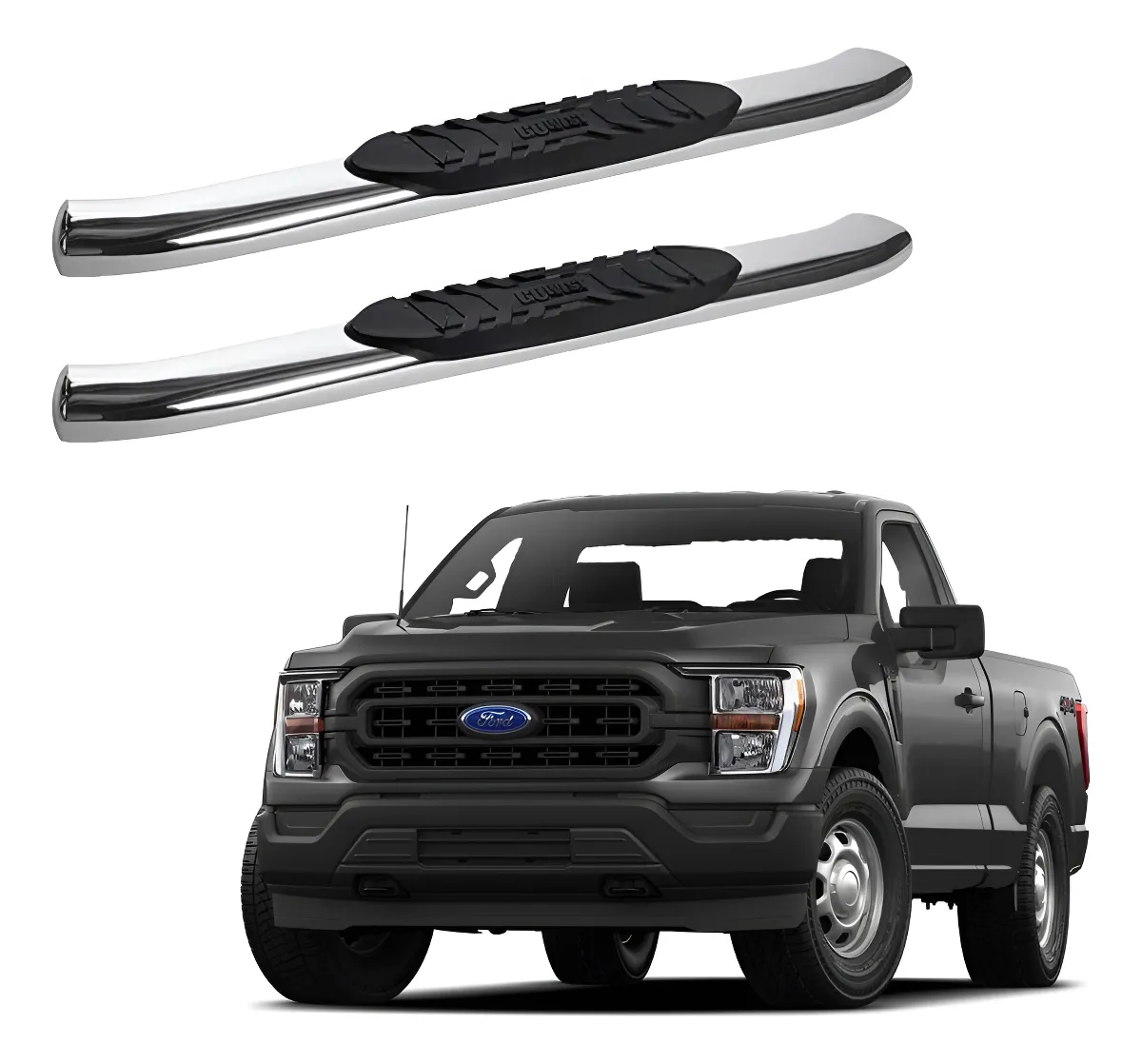 Estribos Widesider Inoxidables Ford Lobo F150 2015 - 2021 - Image 1