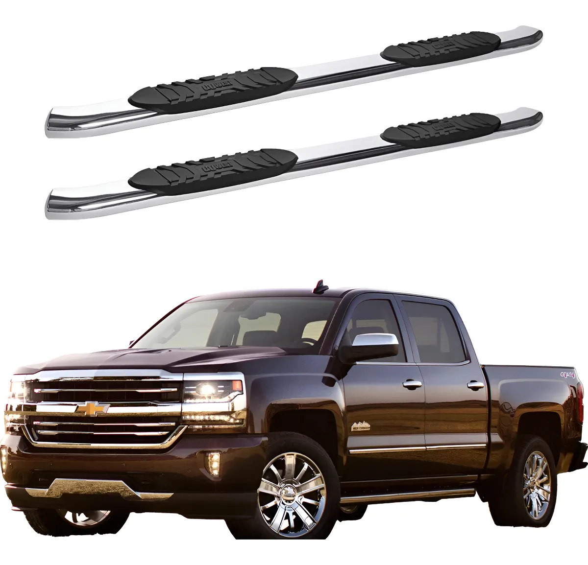 Estribos Widesider Inox Chevrolet Silverado 2007 - 2018 - Image 1