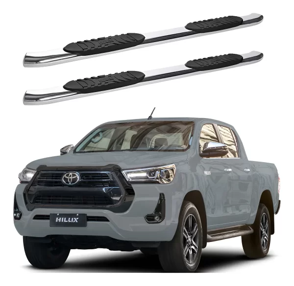 Estribos Widesider Inoxidables Para Toyota Hilux 2016 - 2023