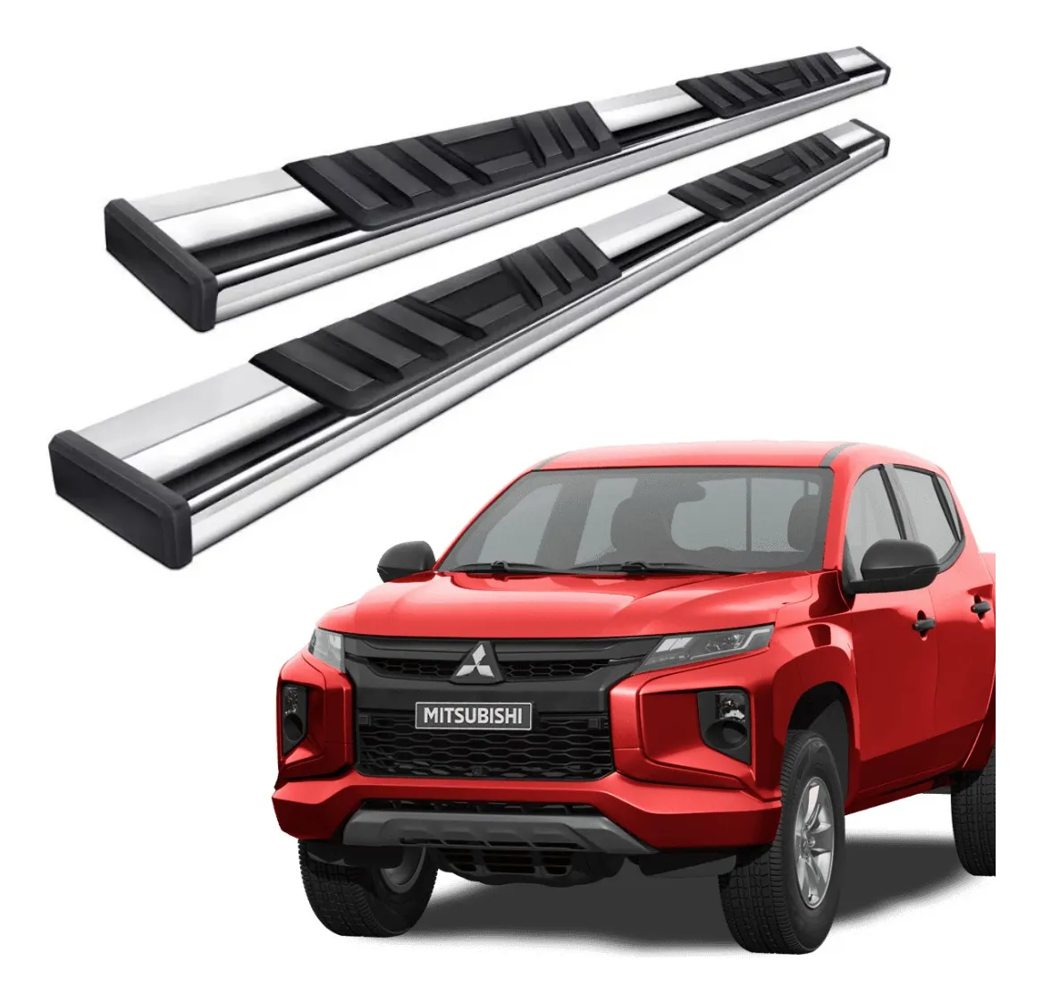 Estribos Serie 300 Acero Inox Mitsubishi L200 2016 - 2022 - Image 1