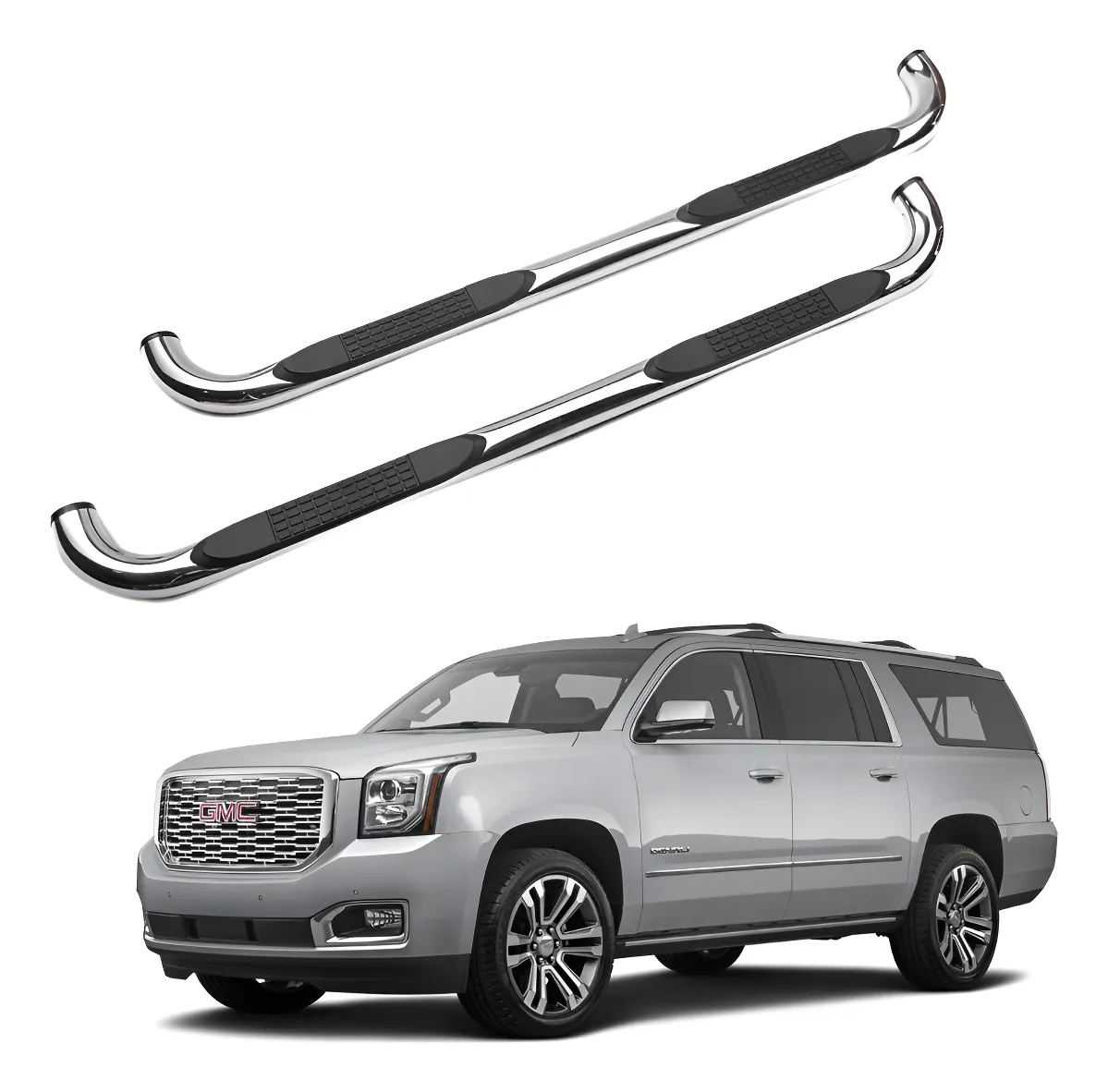 Estribos Redondos Gmc Yukon 2000 - 2020 Suv Acero Inoxidable - Image 1