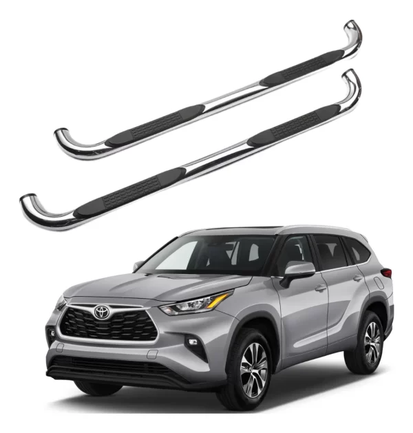 Estribos Redondos Toyota Highlander 2020 - 2022 Acero Inox