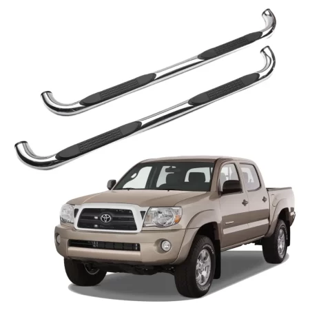 Estribos Redondos Toyota Tundra 2007 - 2021 Crew Max Inox