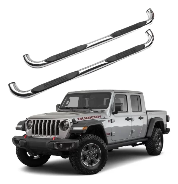 Estribos Redondos Jeep Gladiator 2020 - 2023 Acero Inox
