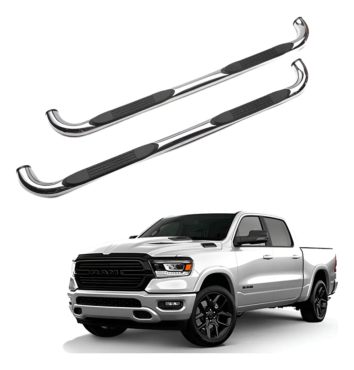 Estribos Redondos Ram Limited 1500 2019 - 2022 Acero Inox - Image 1