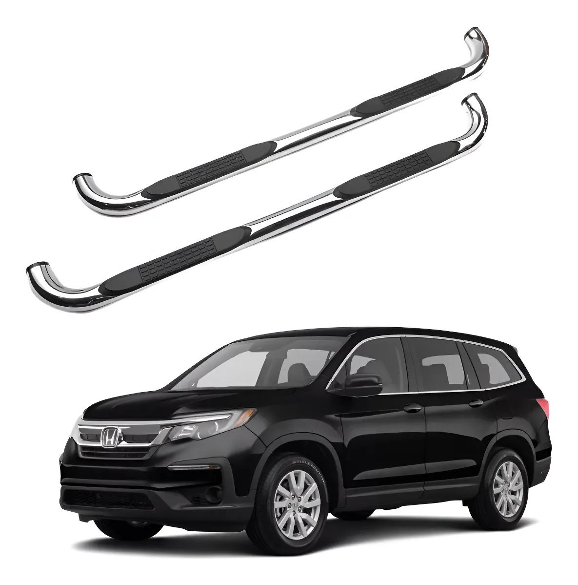 Estribos Redondos Honda Pilot 2016 - 2020 Suv Acero Inox - Image 1