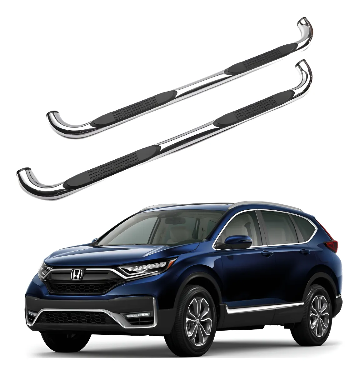 Estribos Redondos Honda Cr-v 2017 - 2020 Suv Acero Inox - Image 1