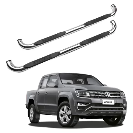 Estribos Redondos Volkswagen Amarok 2010 - 2020 Inoxidables