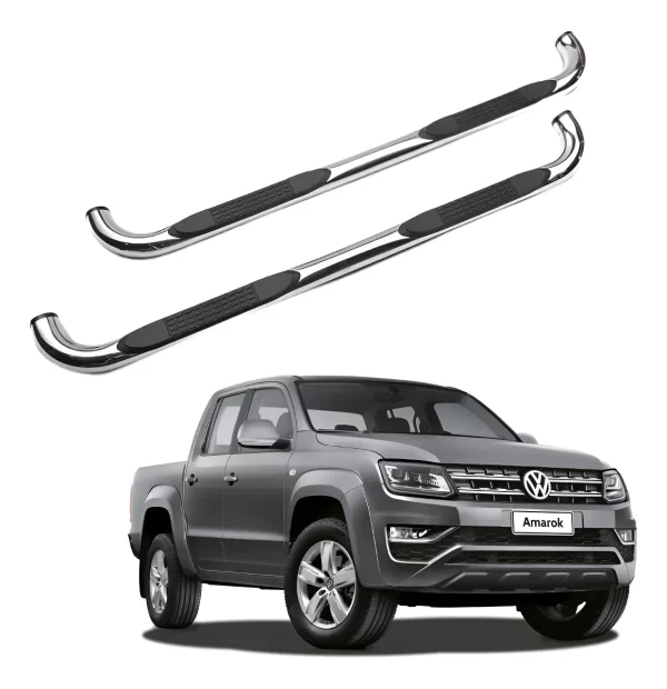 Estribos Redondos Volkswagen Amarok 2010 - 2020 Inoxidables
