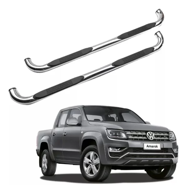 Estribos Redondos Volkswagen Amarok 2010 - 2020 Inoxidables